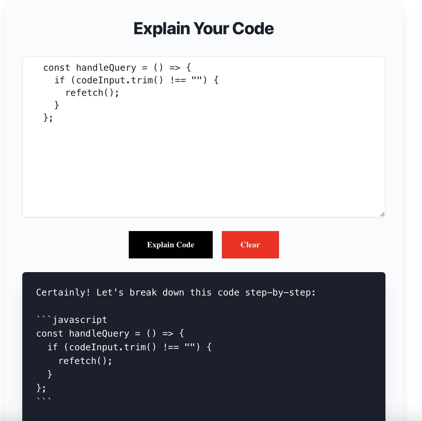 Code Explanation
