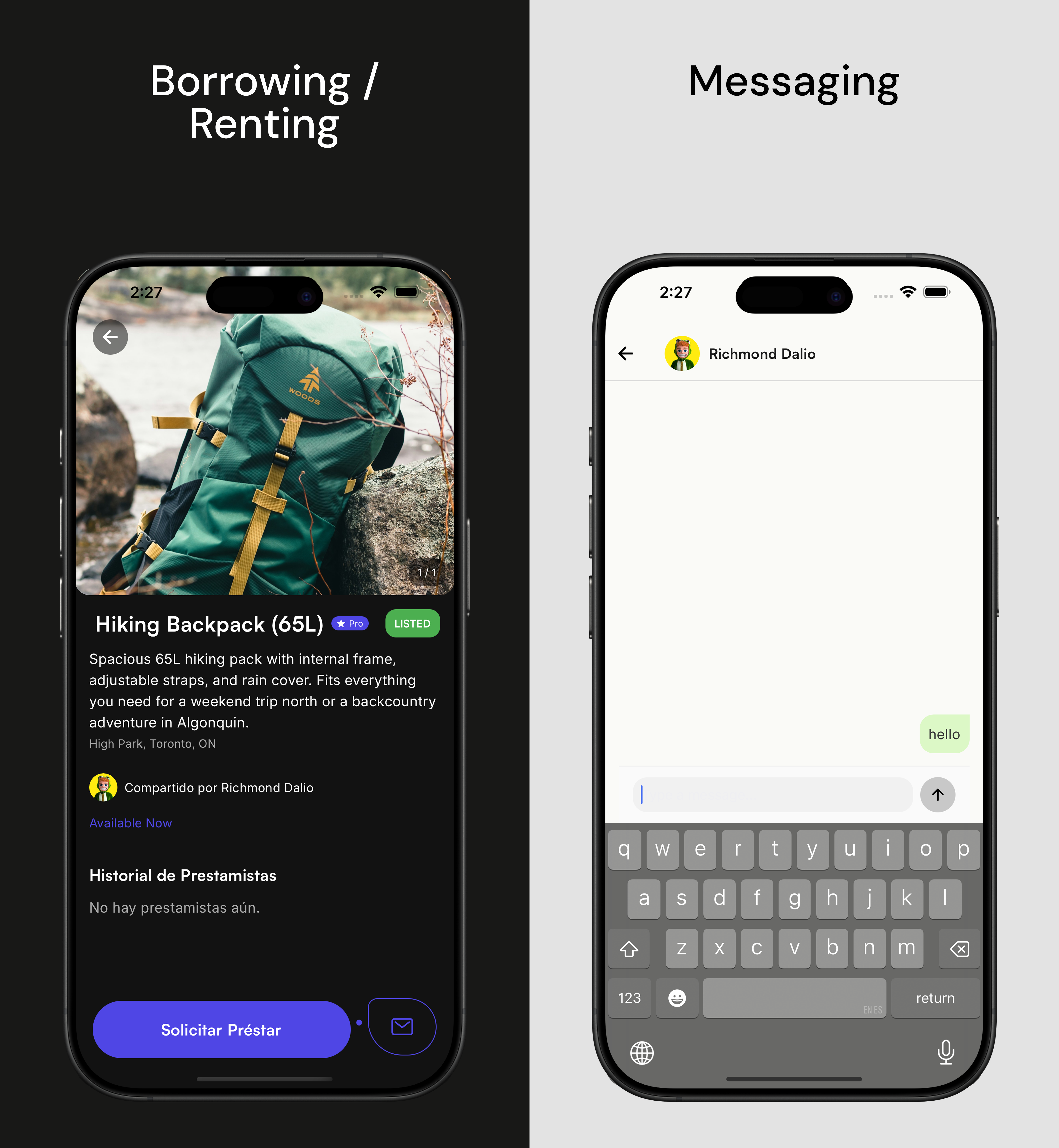 Messaging & Borrowing